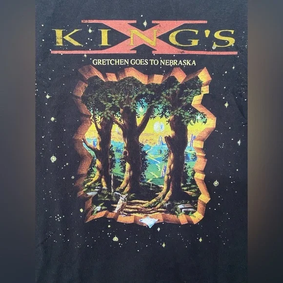 3/$30 - KING'S X GRETCHEN GOES TO NEBRASKA Hanes Black Graphic T Shirt in 3XL - Picture 3 of 5